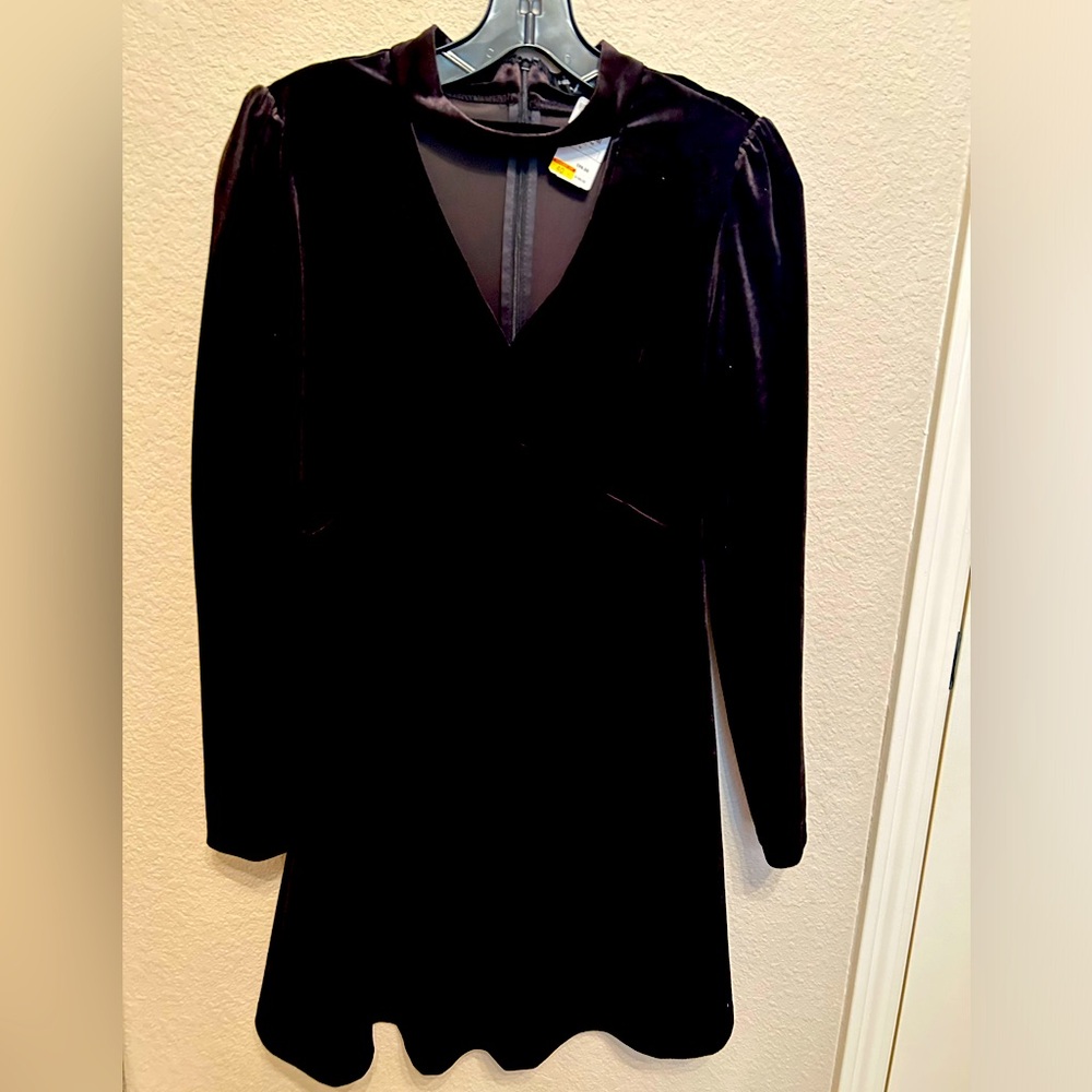 Elegant Black Velvet Dress